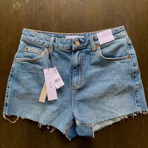 NEW Topshop Premium Mom Denim Shorts, Size US 6